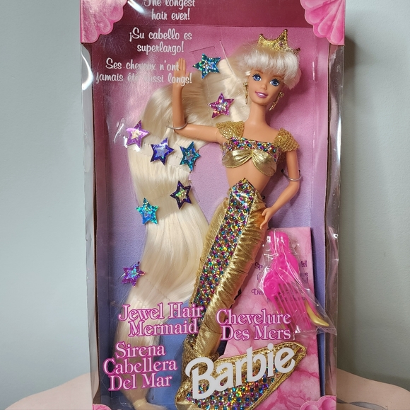 Barbie Jewel Hair Mermaid, 1995 Year, LongHair, Vintage Barbie , Old Barbie Doll - Picture 4 of 11